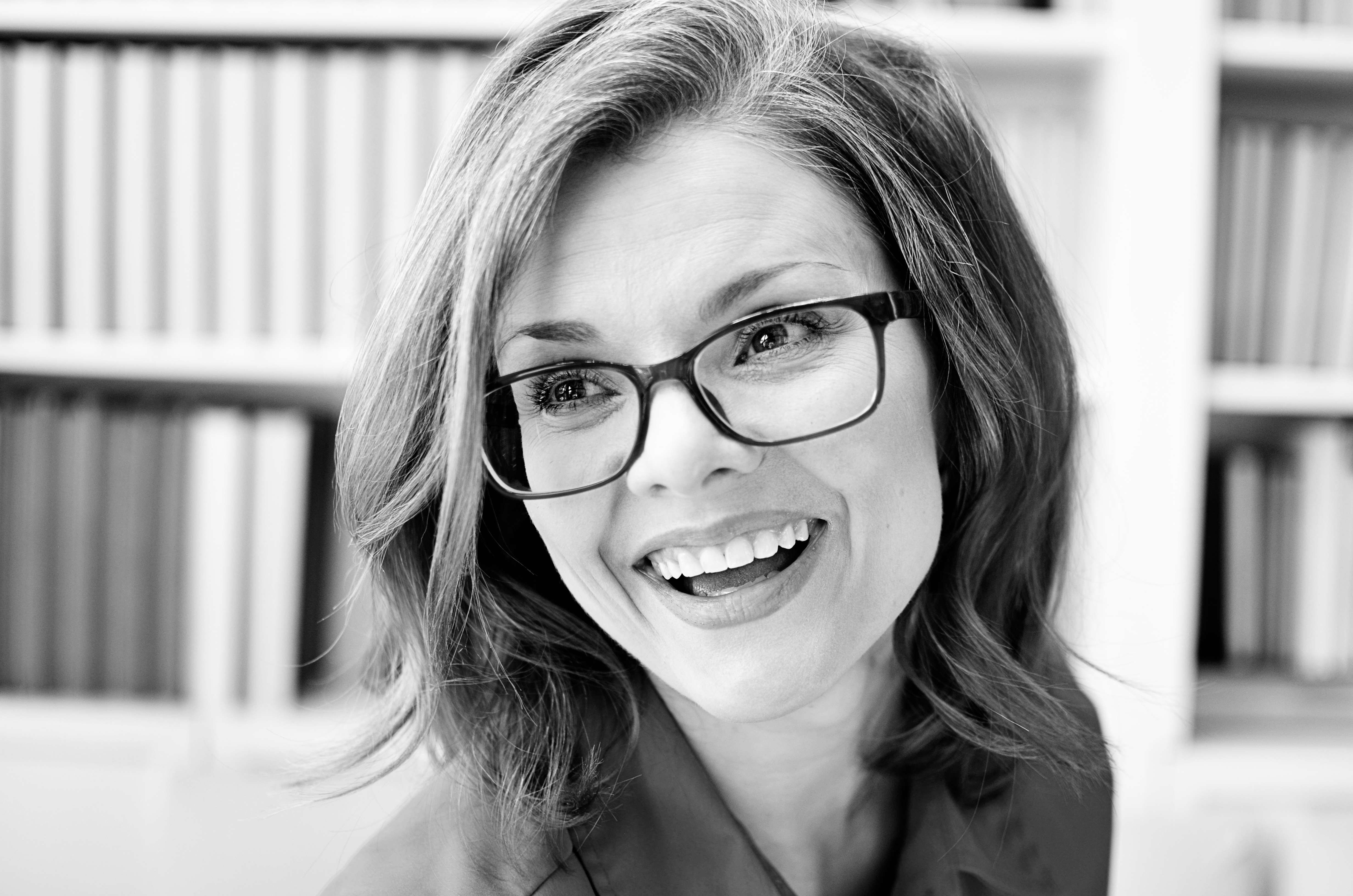 Kara Toone — black and white candid portrait